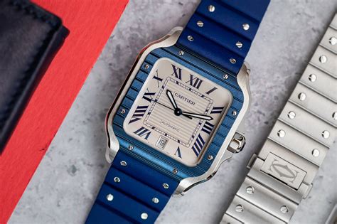 cartier watch blue face.